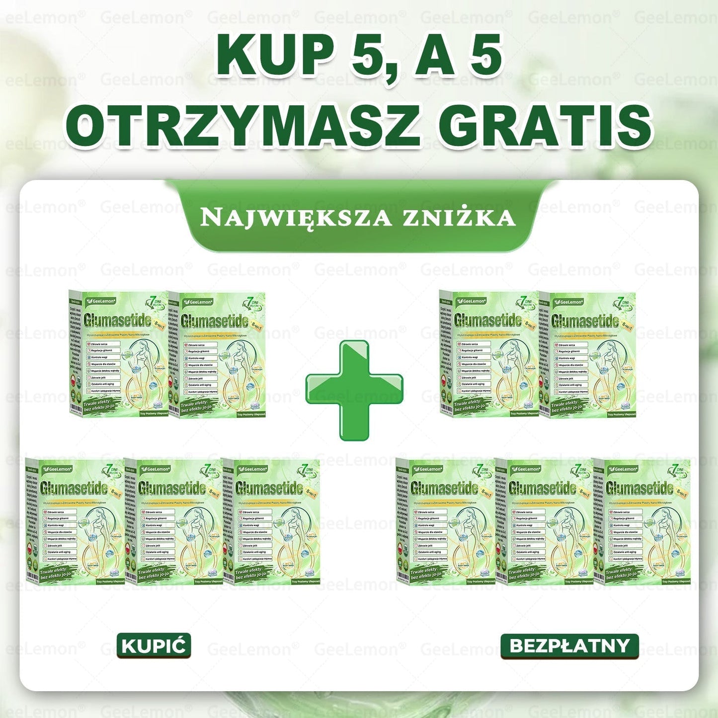 Oficjalny Sklep | 👩⚕️❤️ 𝐆𝐞𝑒𝐿𝑒𝐦𝐨𝐧® 𝐆𝐥𝐮𝐦ase𝐭𝐢𝐝𝐞 𝟖 𝐰 𝟏 Smukły i Zdrowy Nano Plaster z Mikronakłuciami 🇵🇱(Tylko raz dziennie, widoczne zmiany już w 7 dni)✅ Na otyłość, 🅛🅞🅞🅢🅔 🅢🅚🅘🅝 wiotką skórę, cukrzycę, bezdech senny, problemy ze stawami i wiele więcej