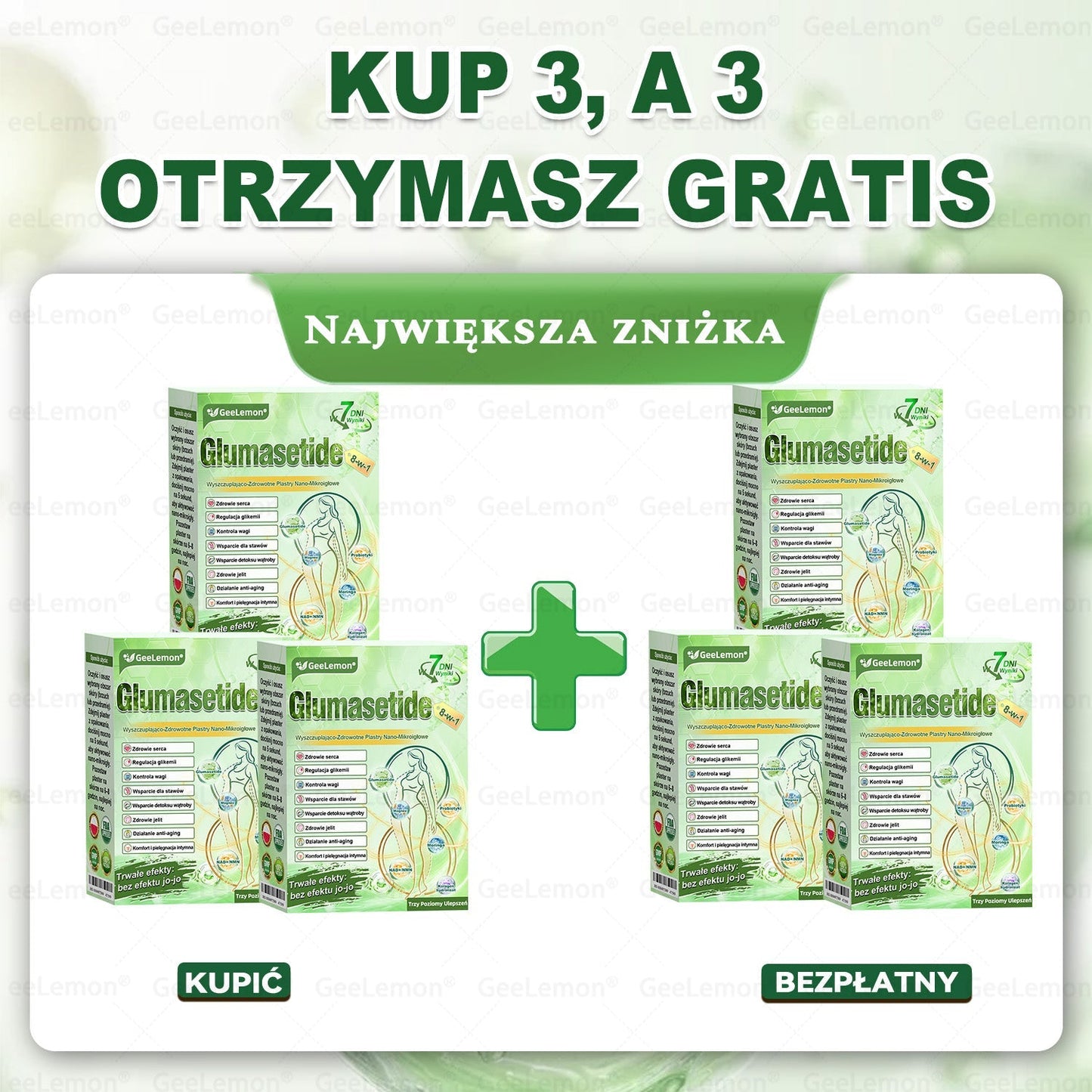 Oficjalny Sklep | 👩‍⚕️🎁 𝐆𝐞𝑒𝐿𝑒𝐦𝐨𝐧® 𝐆𝐥𝐮𝐦ase𝐭𝐢𝐝𝐞 𝟖 𝐰 𝟏 Smukły i Zdrowy Nano Plaster z Mikronakłuciami 🇵🇱(Tylko raz dziennie, widoczne zmiany już w 7 dni)✅ Na otyłość, 🅛🅞🅞🅢🅔 🅢🅚🅘🅝 wiotką skórę, cukrzycę, bezdech senny, problemy ze stawami i wiele więcej
