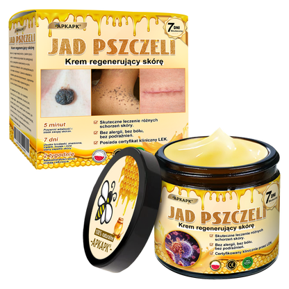 Polecane przez USK w Białymstoku · Wyprodukowano w Polsce✨✨ 𝖠𝖯𝖪𝖠𝖯𝖪® krem regenerujący skórę z jadem pszczelim